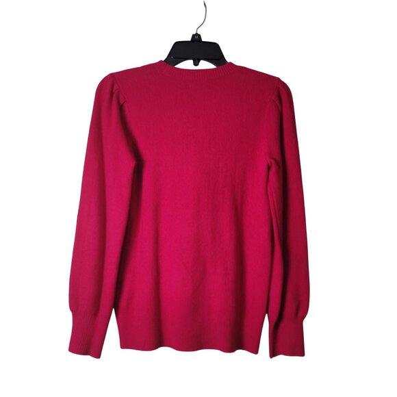 Calvin Klein Jeans Womens Hot Pink Knit Sweater XS Long Sleeve Pullover Nylon Bl - Picture 10 of 12